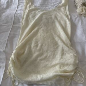 Chic Cream Knit Swim Coverup